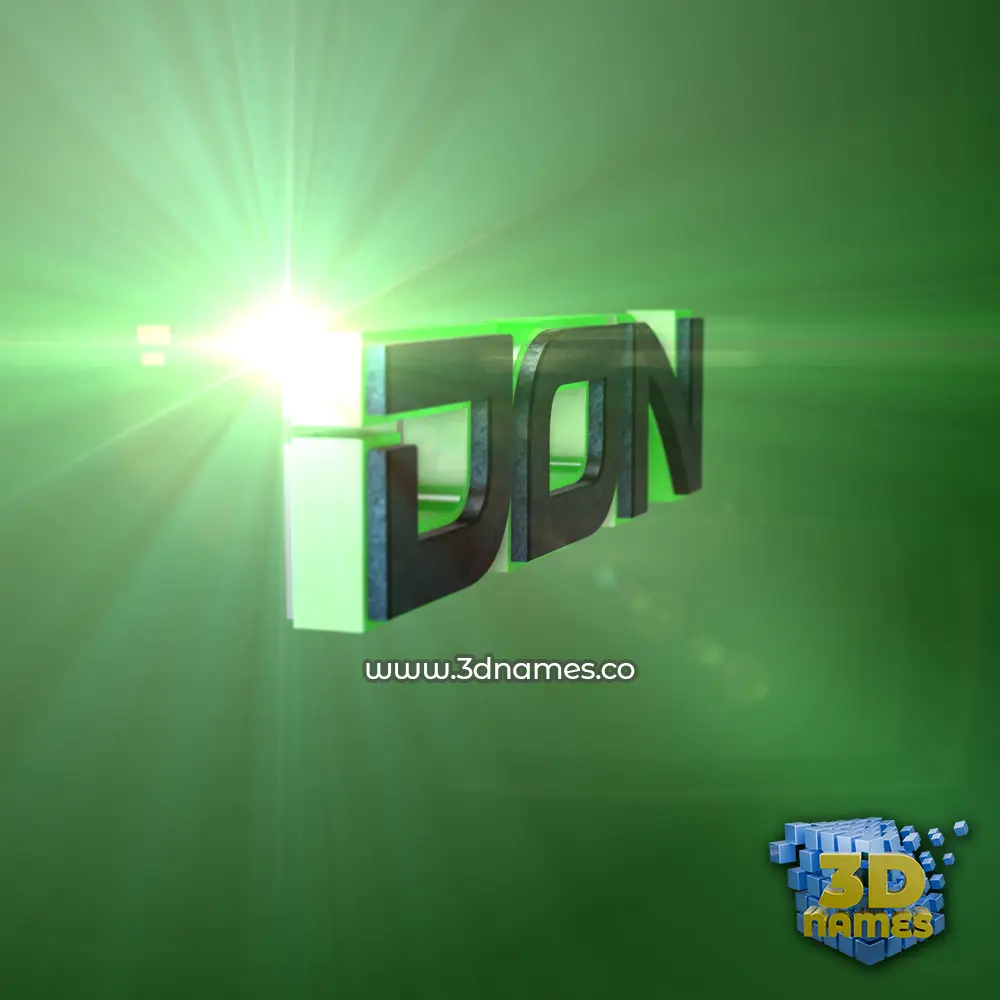 don in Green Light style - 3D name wallpaper