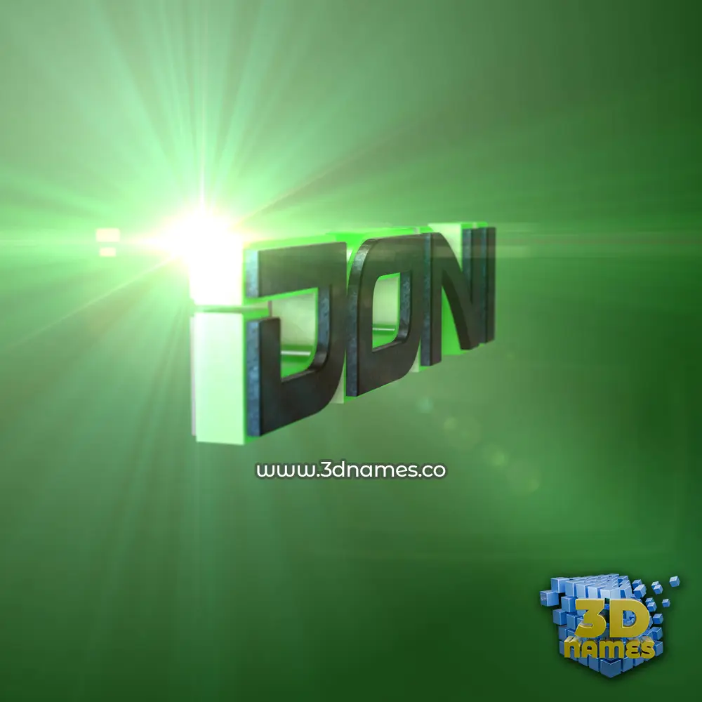 doni in Green Light style - 3D name wallpaper