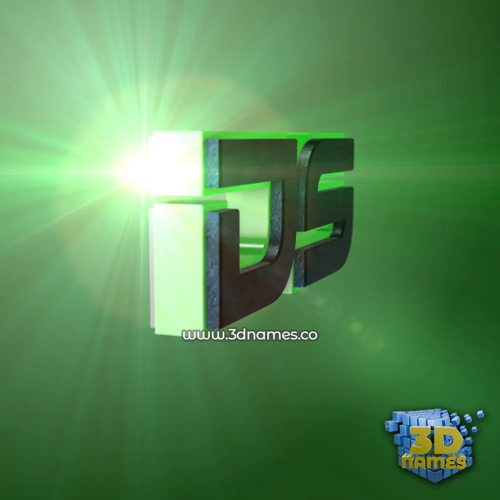 ds in Green Light style - 3D name wallpaper
