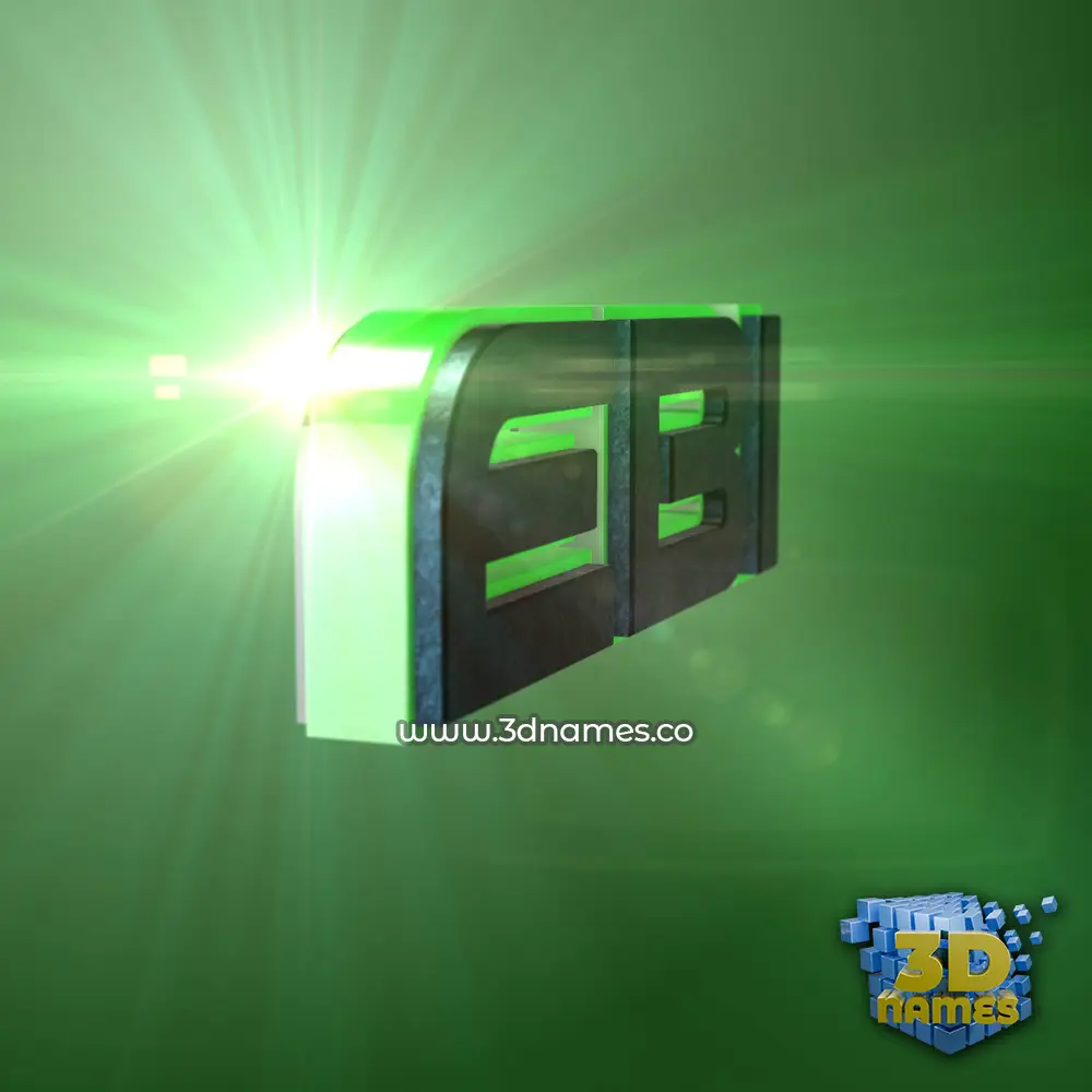 ebi in Green Light style - 3D name wallpaper
