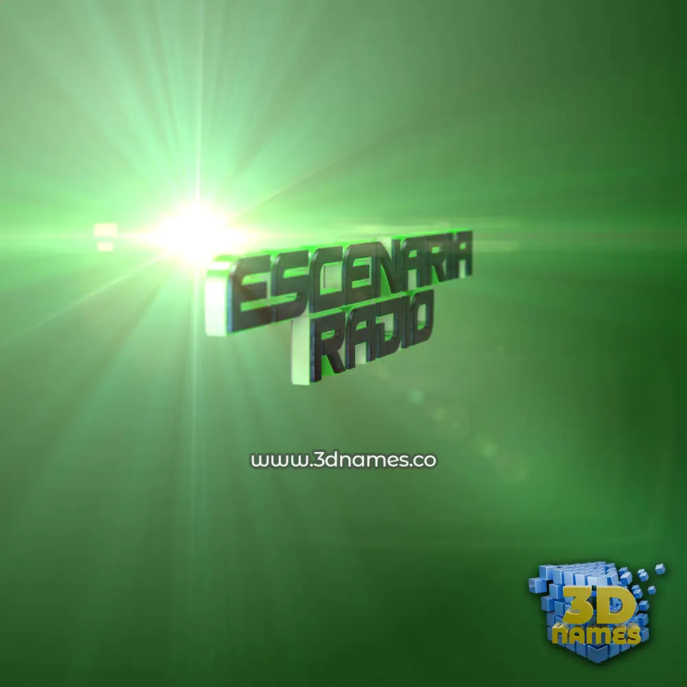 escenariaradio in Green Light style - 3D name wallpaper