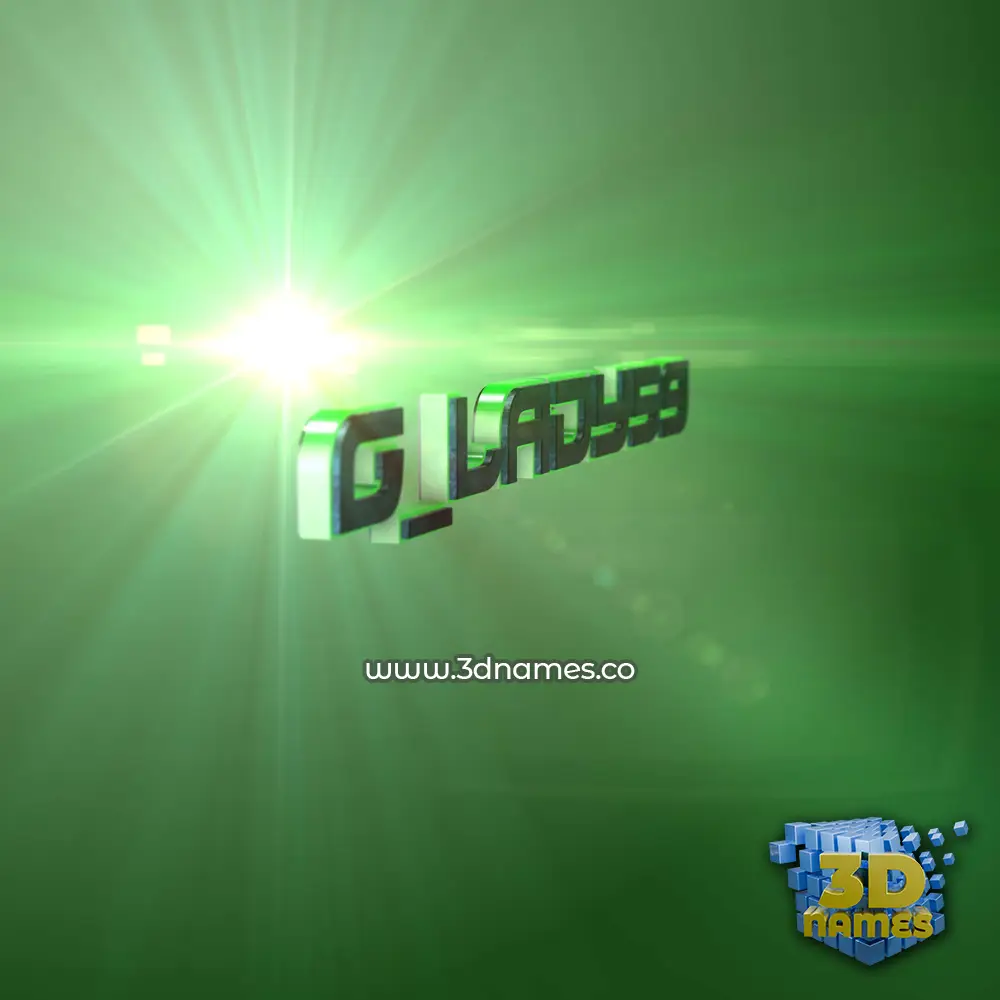 g lady59 in Green Light style - 3D name wallpaper