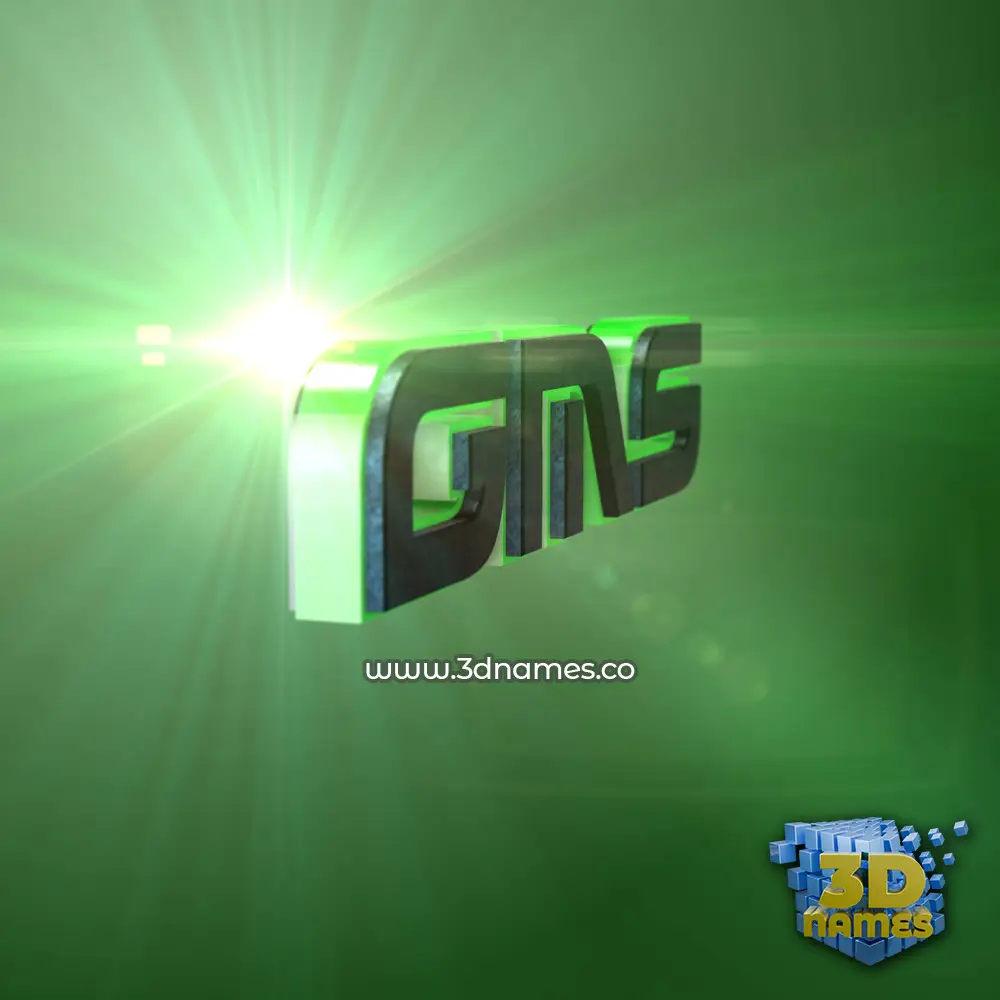 gms in Green Light style - 3D name wallpaper