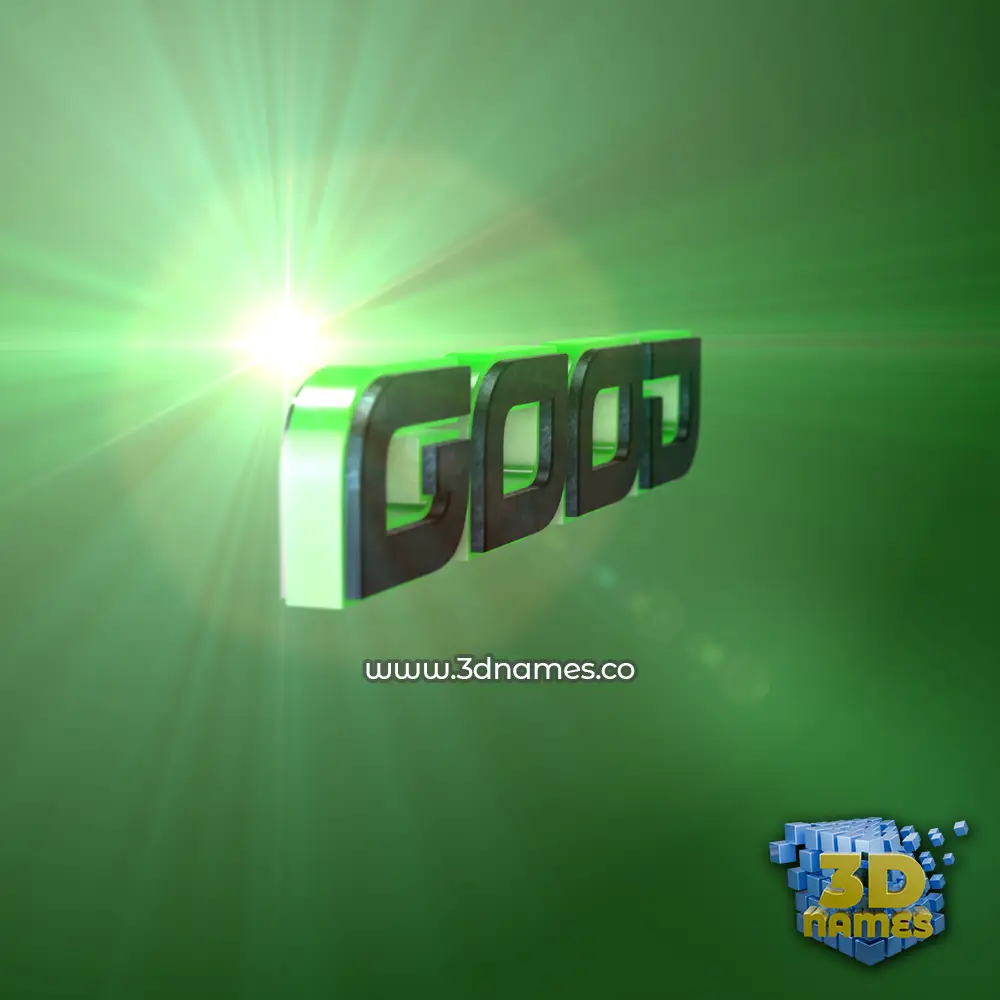 good in Green Light style - 3D name wallpaper