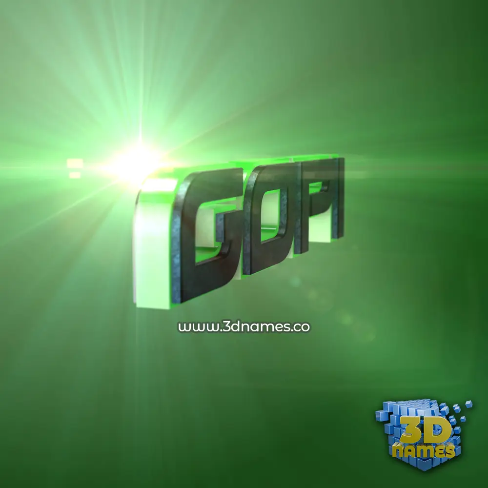 gopi in Green Light style - 3D name wallpaper