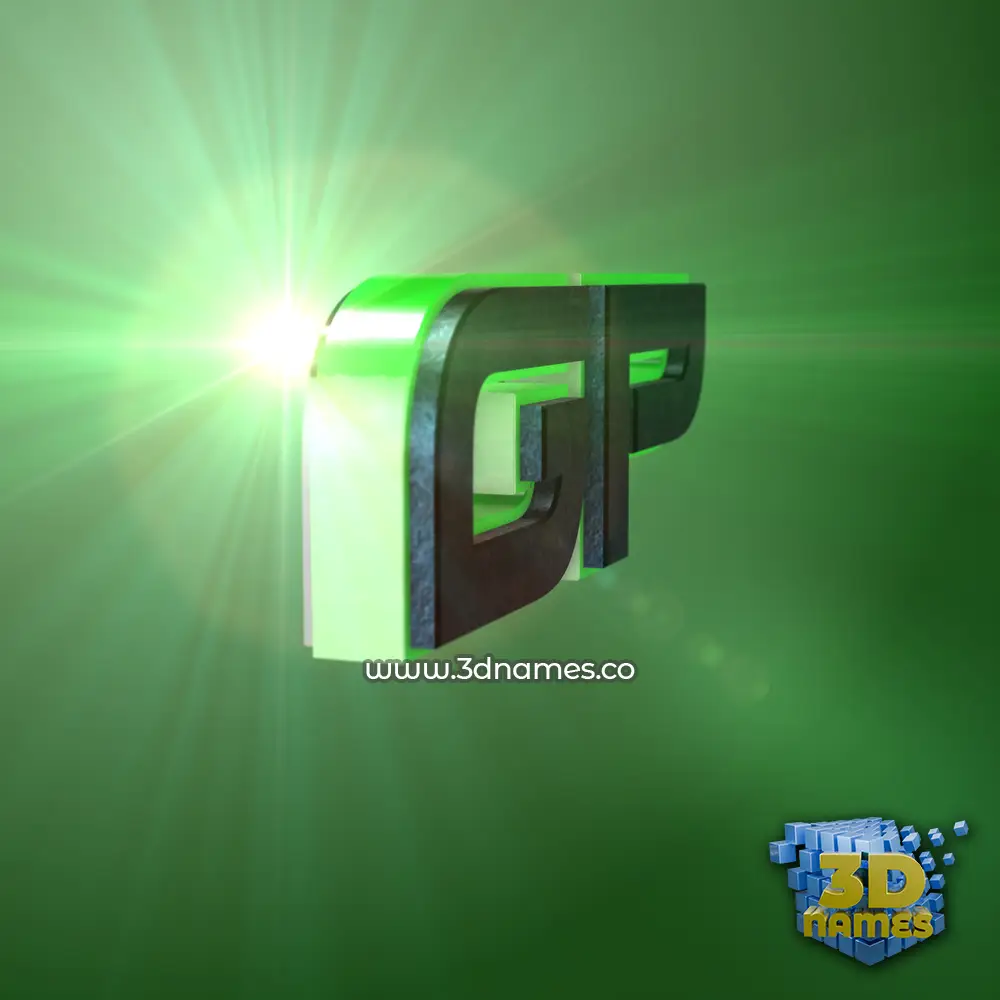 gp in Green Light style - 3D name wallpaper