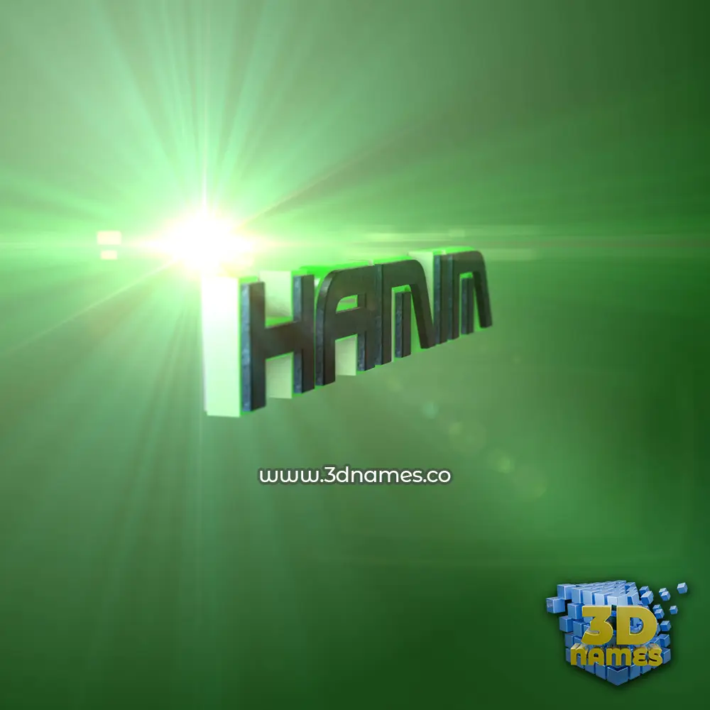 hamim in Green Light style - 3D name wallpaper
