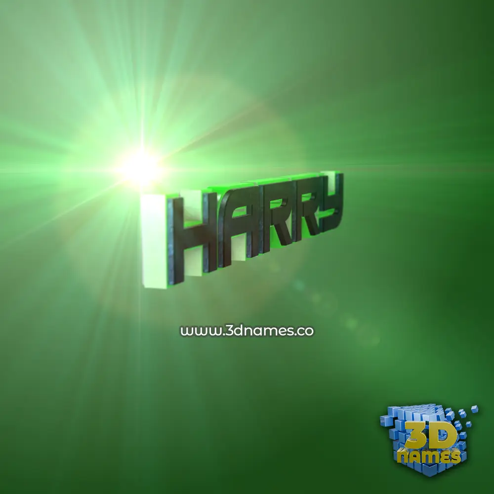 harry in Green Light style - 3D name wallpaper