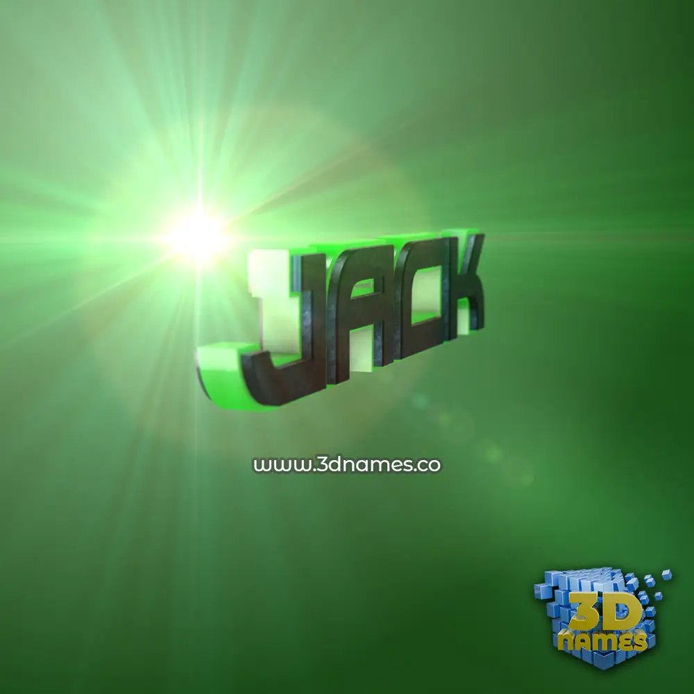 jack in Green Light style - 3D name wallpaper