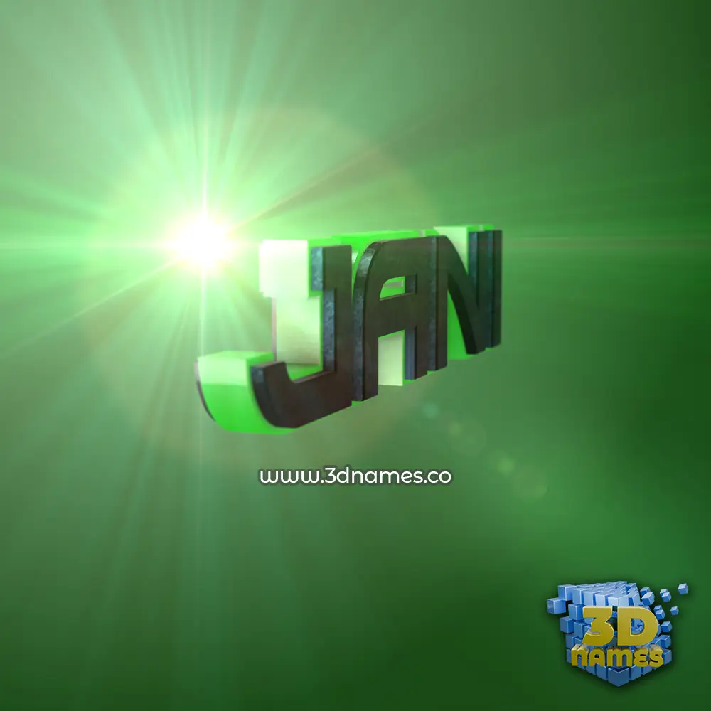 jani in Green Light style - 3D name wallpaper