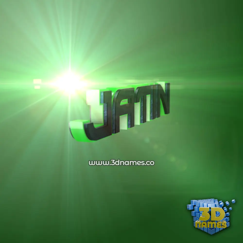 jatin in Green Light style - 3D name wallpaper