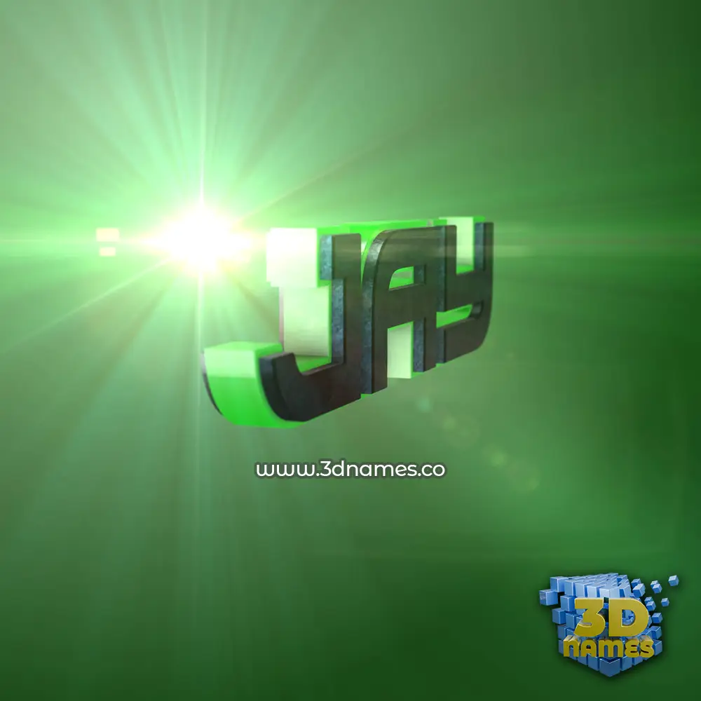 jay in Green Light style - 3D name wallpaper