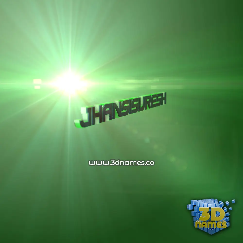 jhansisuresh in Green Light style - 3D name wallpaper