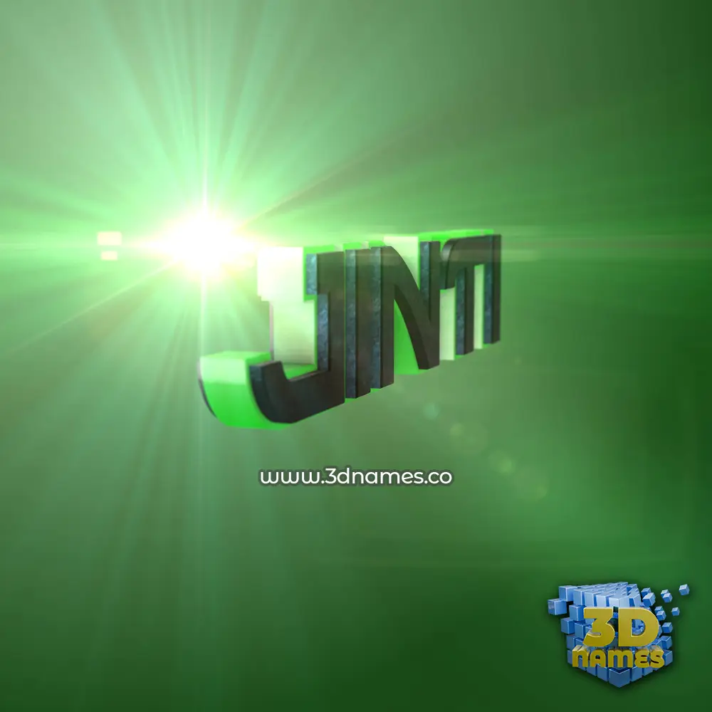jinti in Green Light style - 3D name wallpaper