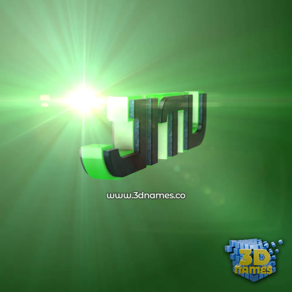 jitu in Green Light style - 3D name wallpaper