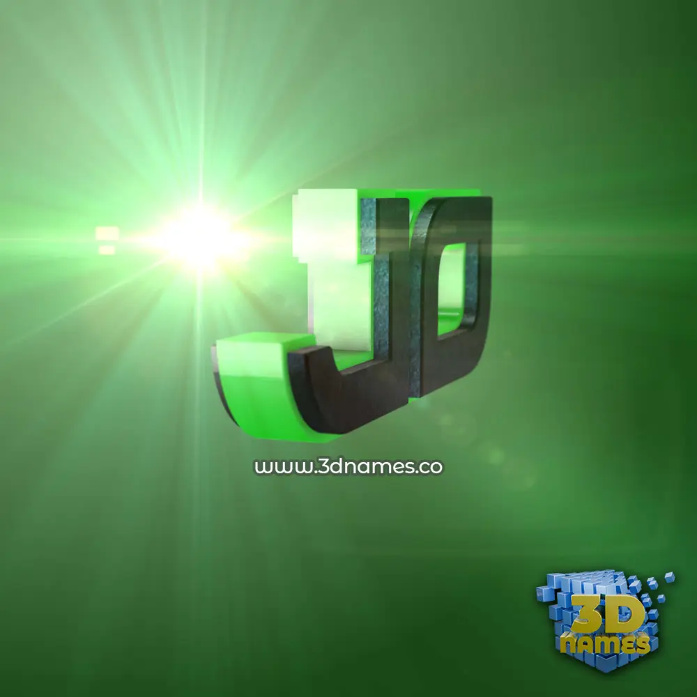 jo in Green Light style - 3D name wallpaper