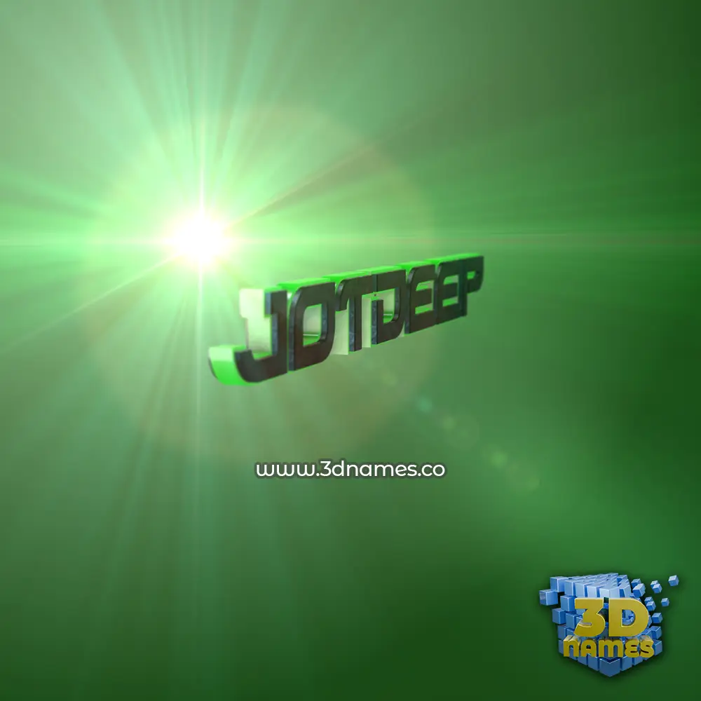 jotdeep in Green Light style - 3D name wallpaper