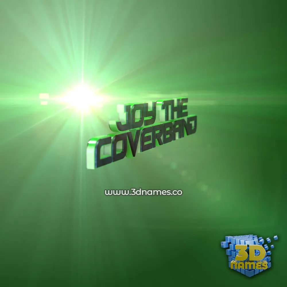 joy the coverband in Green Light style - 3D name wallpaper