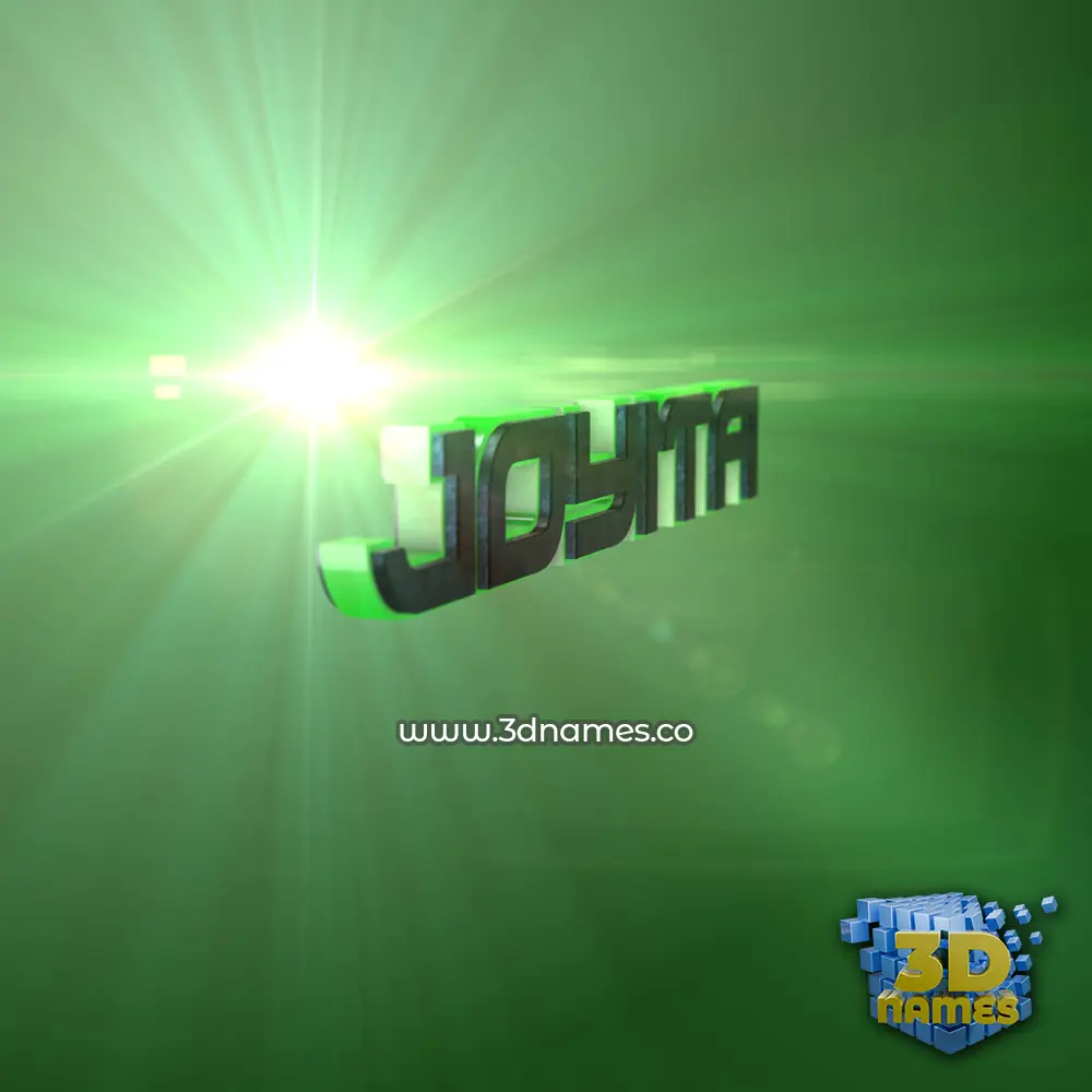 joyita in Green Light style - 3D name wallpaper