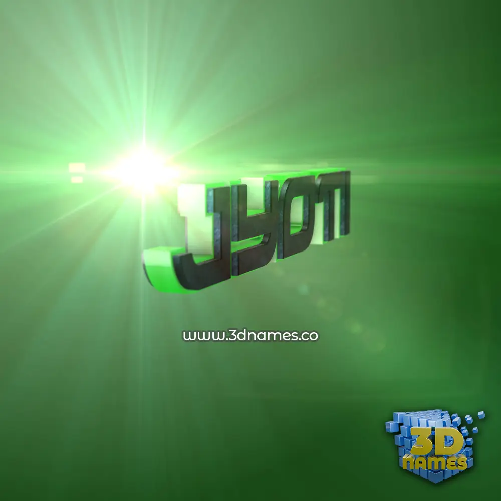 jyoti in Green Light style - 3D name wallpaper