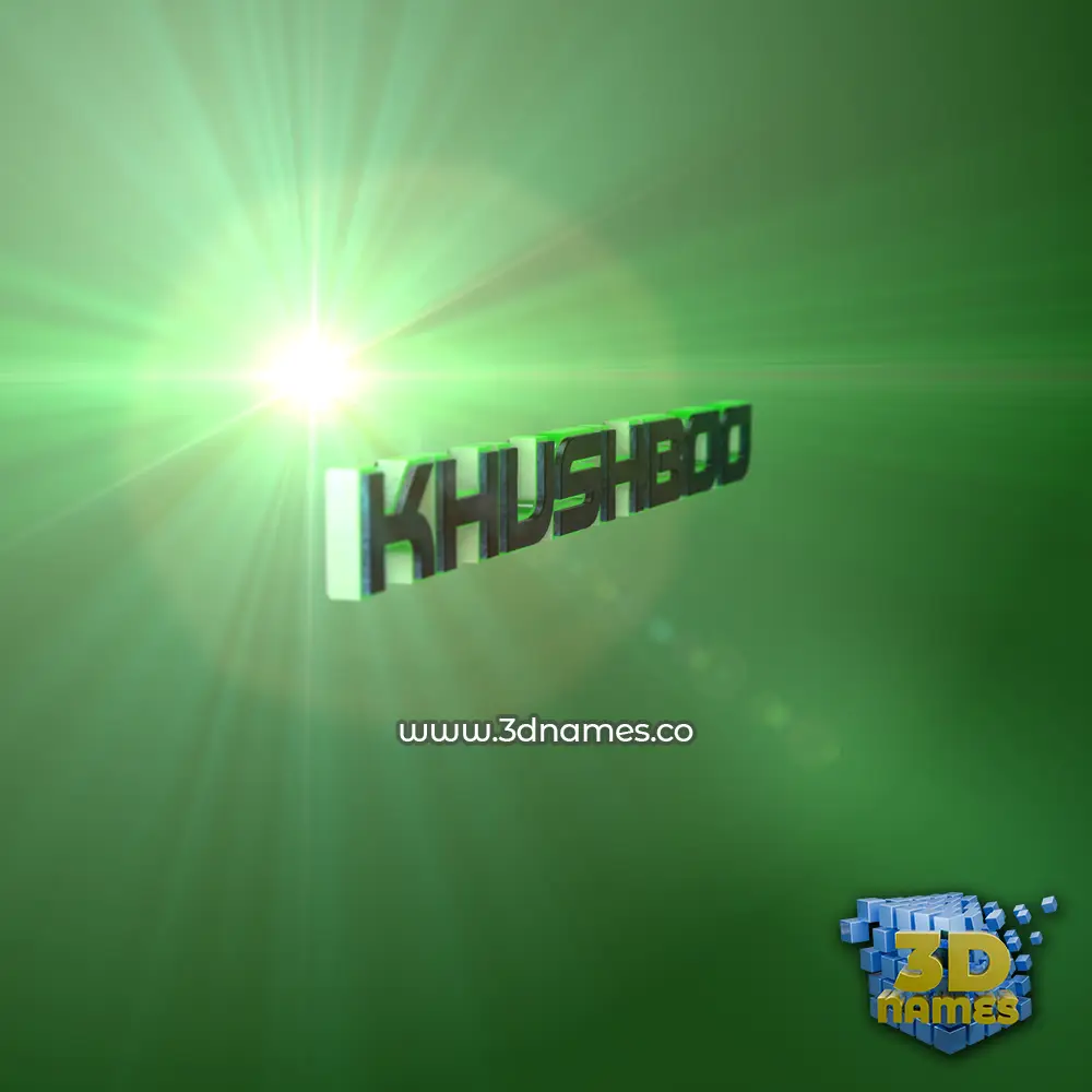 khushboo in Green Light style - 3D name wallpaper