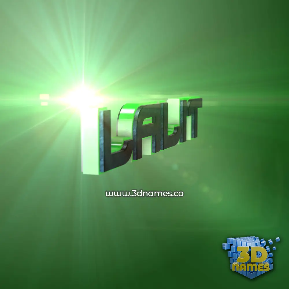 lalit in Green Light style - 3D name wallpaper