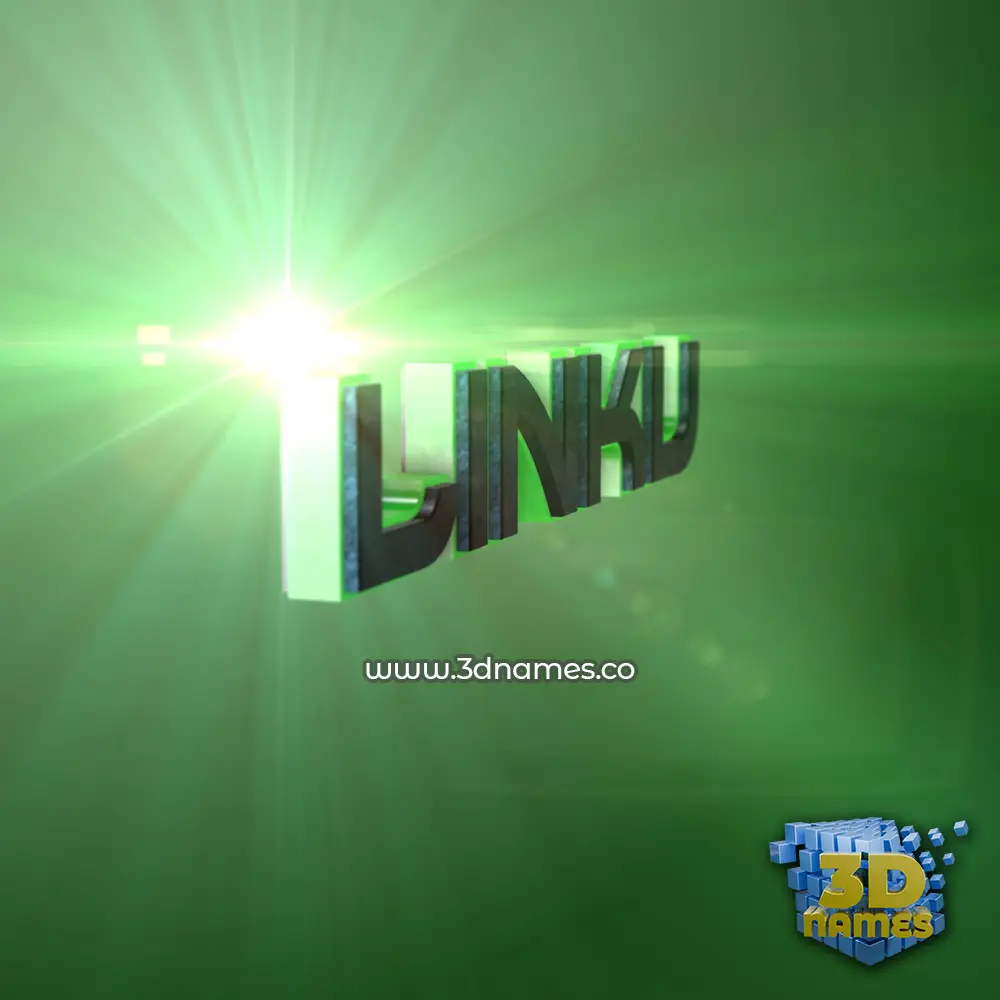 linku in Green Light style - 3D name wallpaper