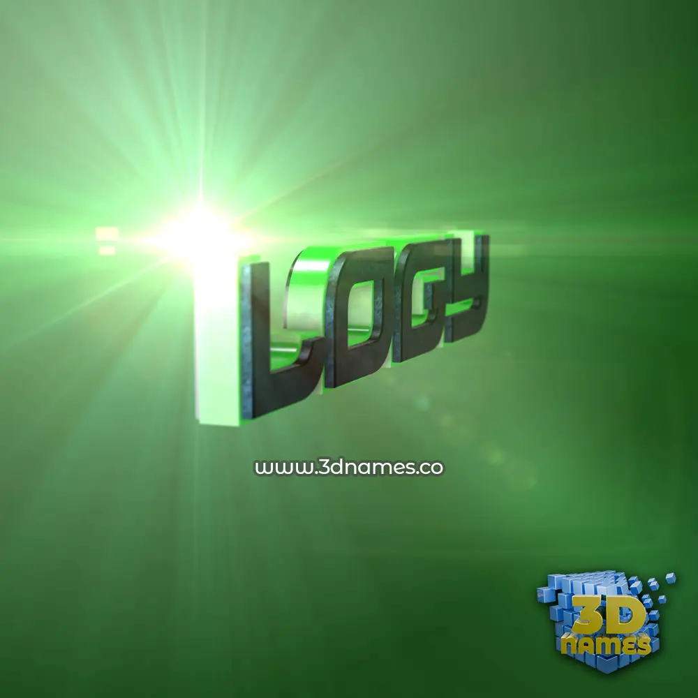 logy in Green Light style - 3D name wallpaper