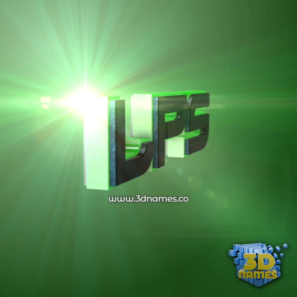 lps in Green Light style - 3D name wallpaper