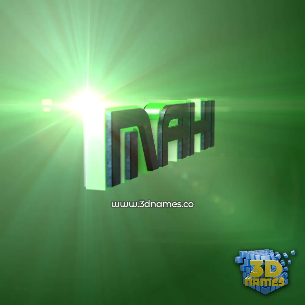 mahi in Green Light style - 3D name wallpaper