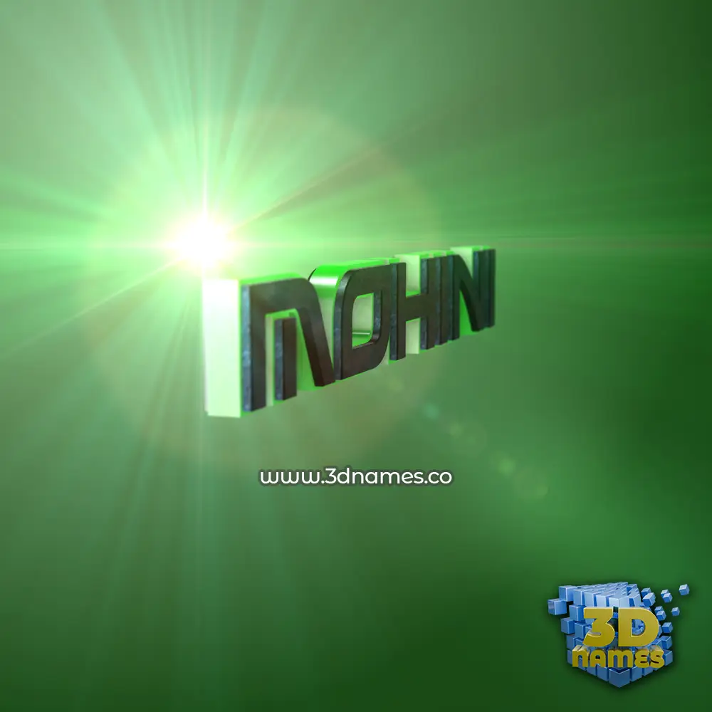 mohini in Green Light style - 3D name wallpaper