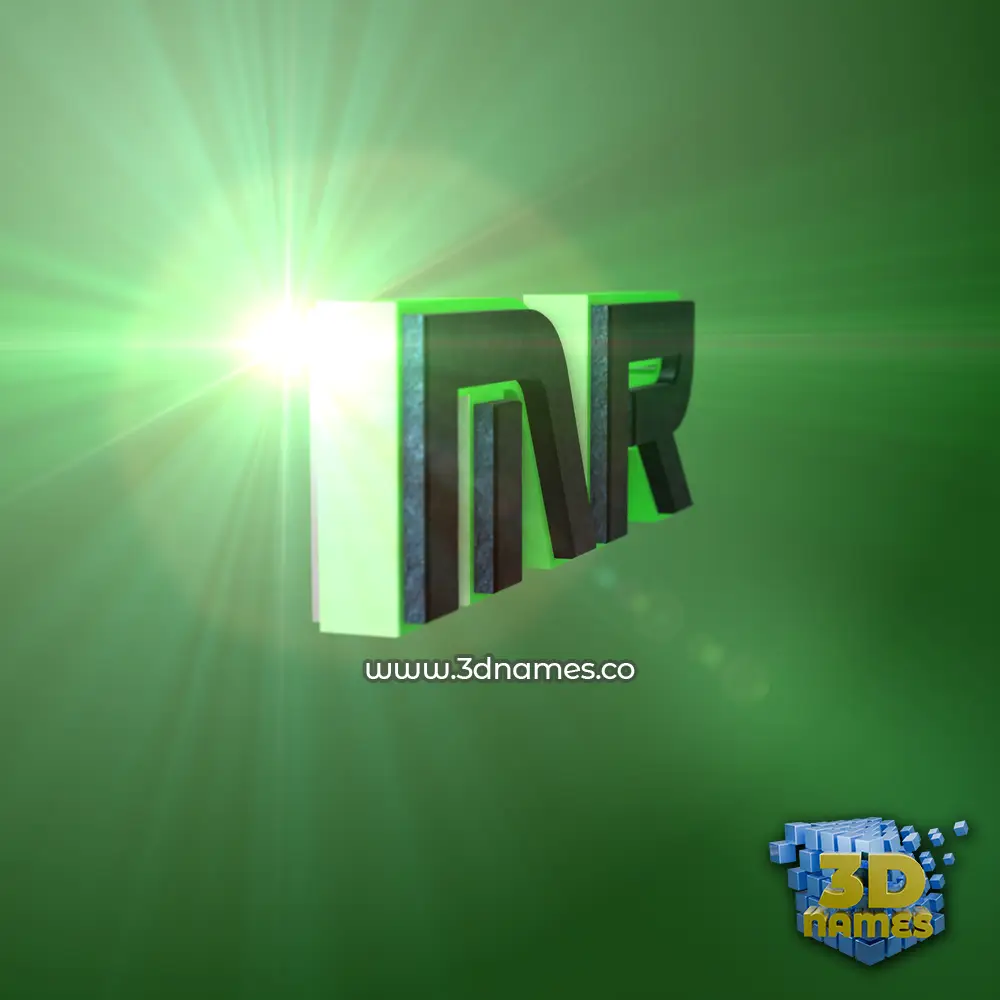 mr in Green Light style - 3D name wallpaper