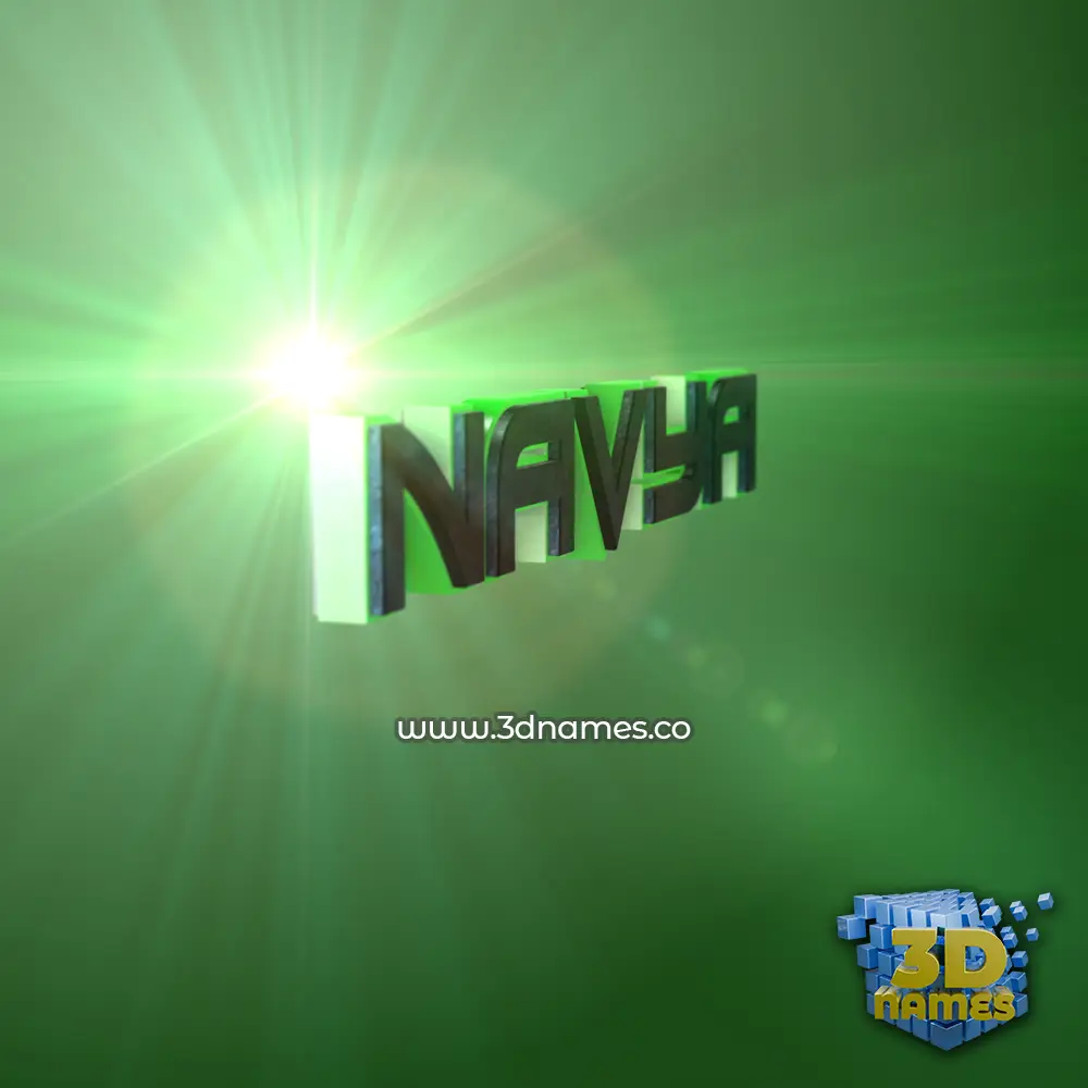 navya in Green Light style - 3D name wallpaper