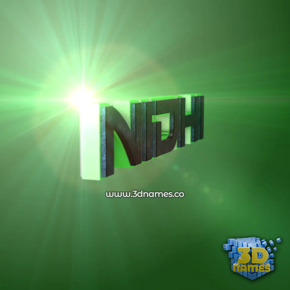 nidhi in Green Light style - 3D name wallpaper