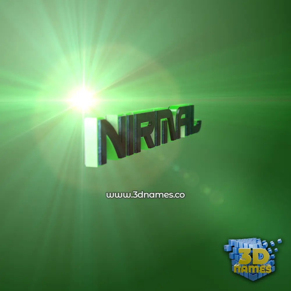 nirmal in Green Light style - 3D name wallpaper