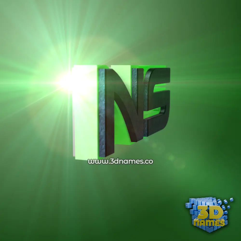ns in Green Light style - 3D name wallpaper