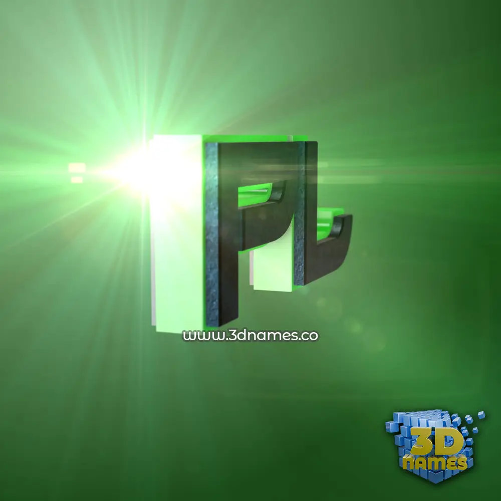 pl in Green Light style - 3D name wallpaper