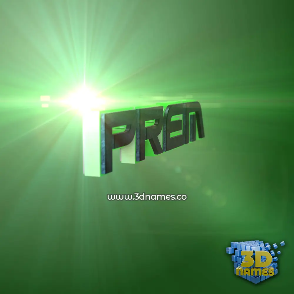 prem in Green Light style - 3D name wallpaper
