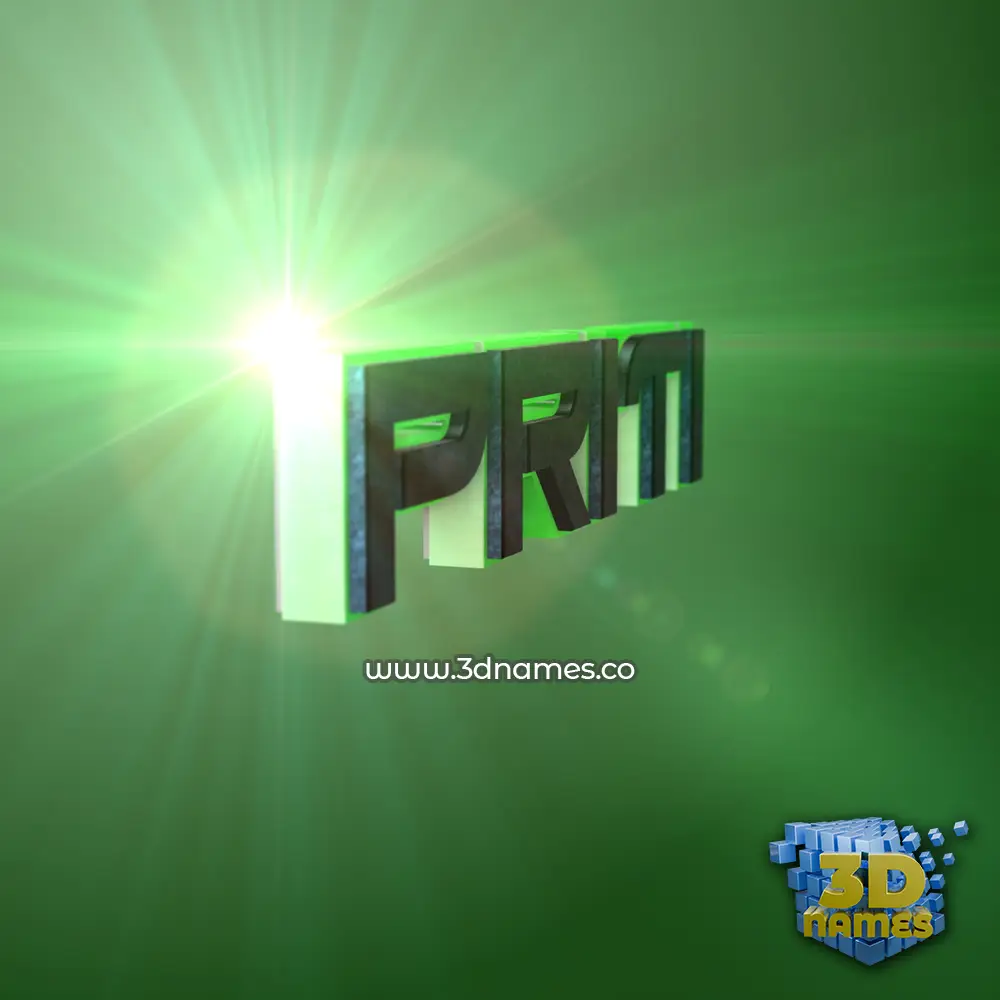 priti in Green Light style - 3D name wallpaper