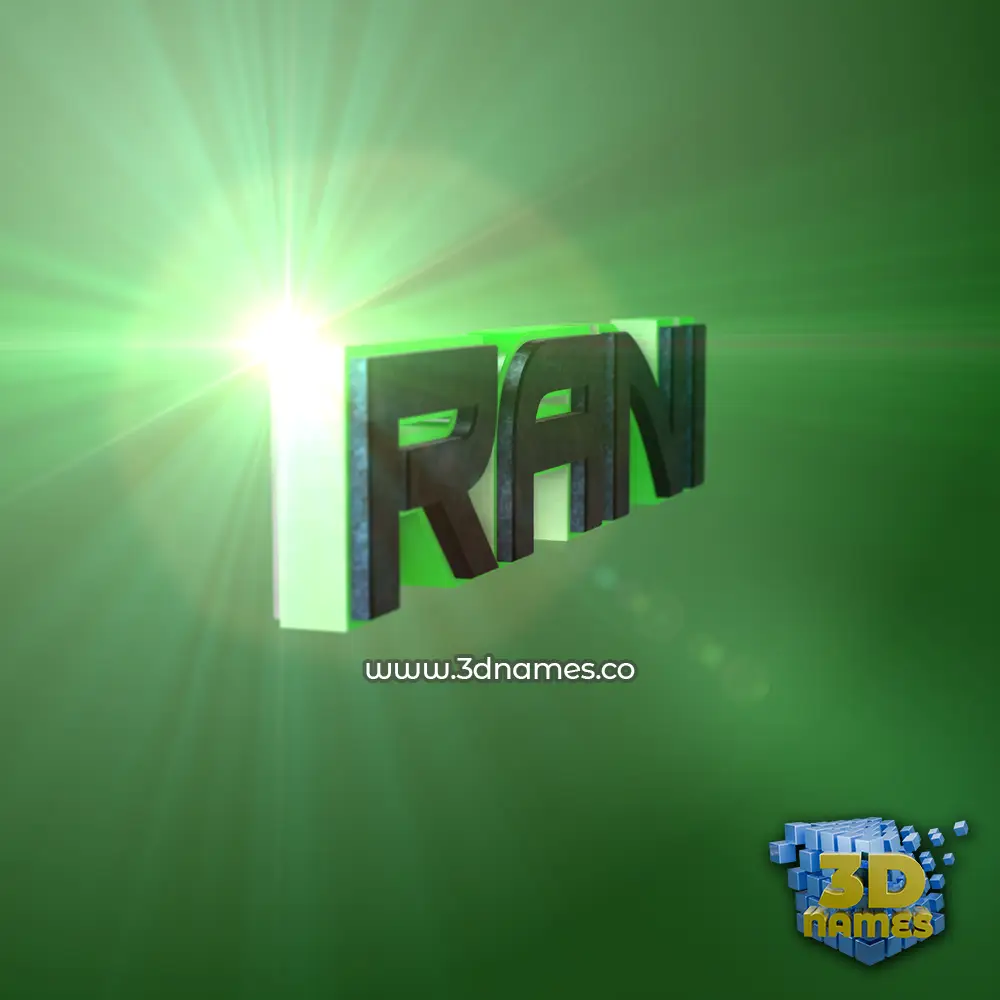 rani in Green Light style - 3D name wallpaper