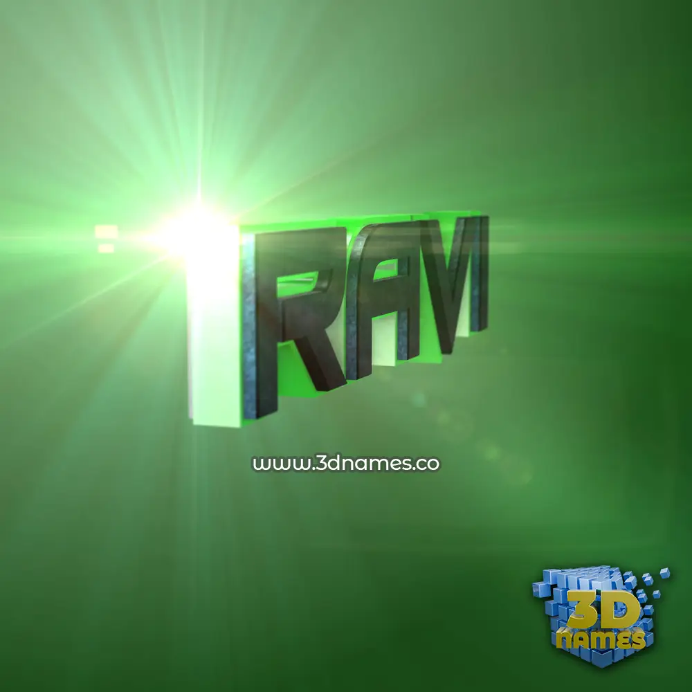ravi in Green Light style - 3D name wallpaper
