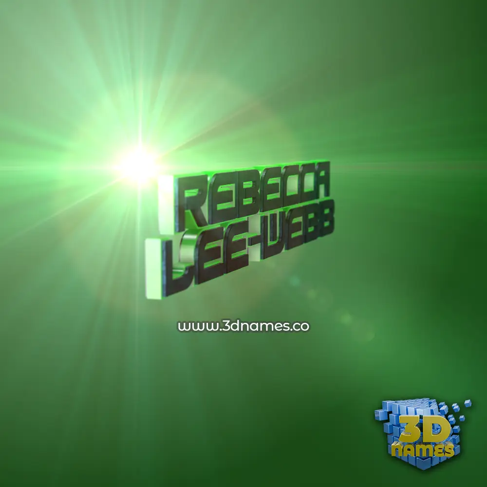 rebecca lee-webb in Green Light style - 3D name wallpaper