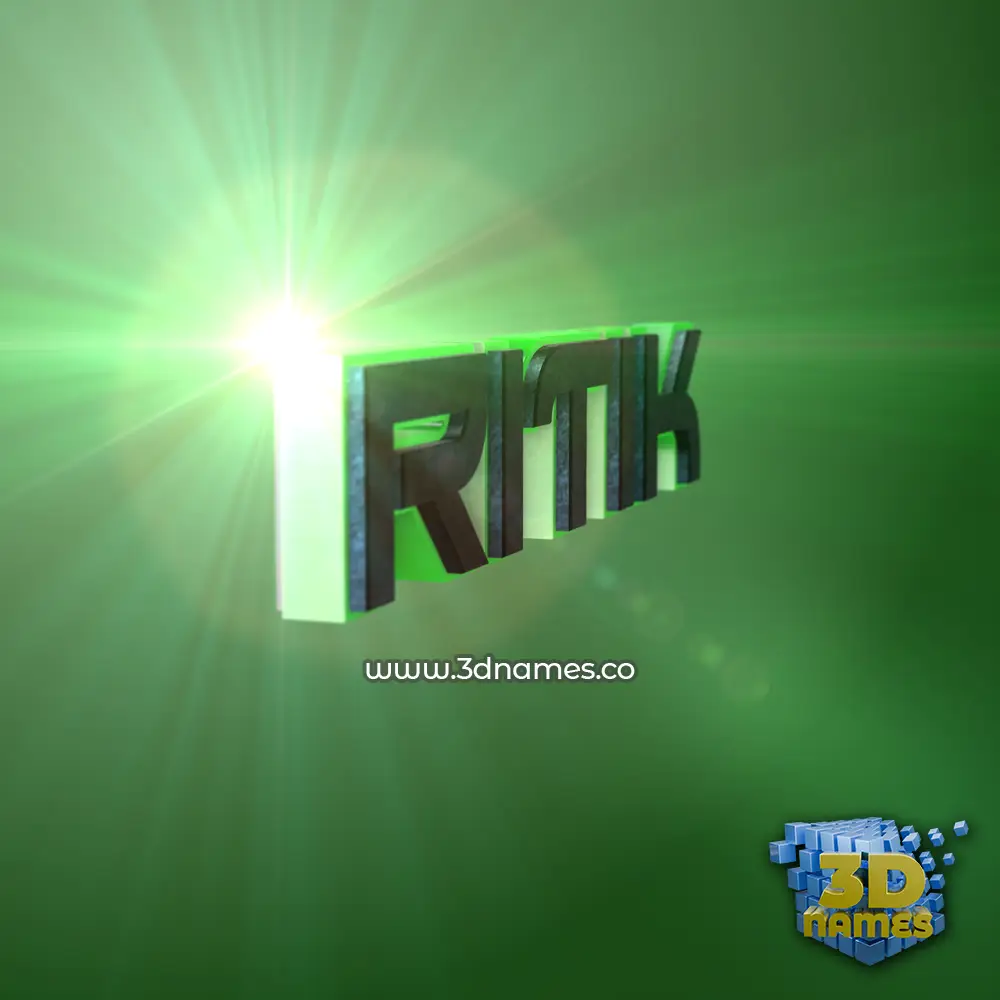ritik in Green Light style - 3D name wallpaper