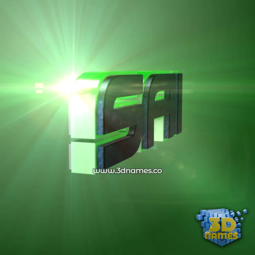 sai in Green Light style - 3D name wallpaper