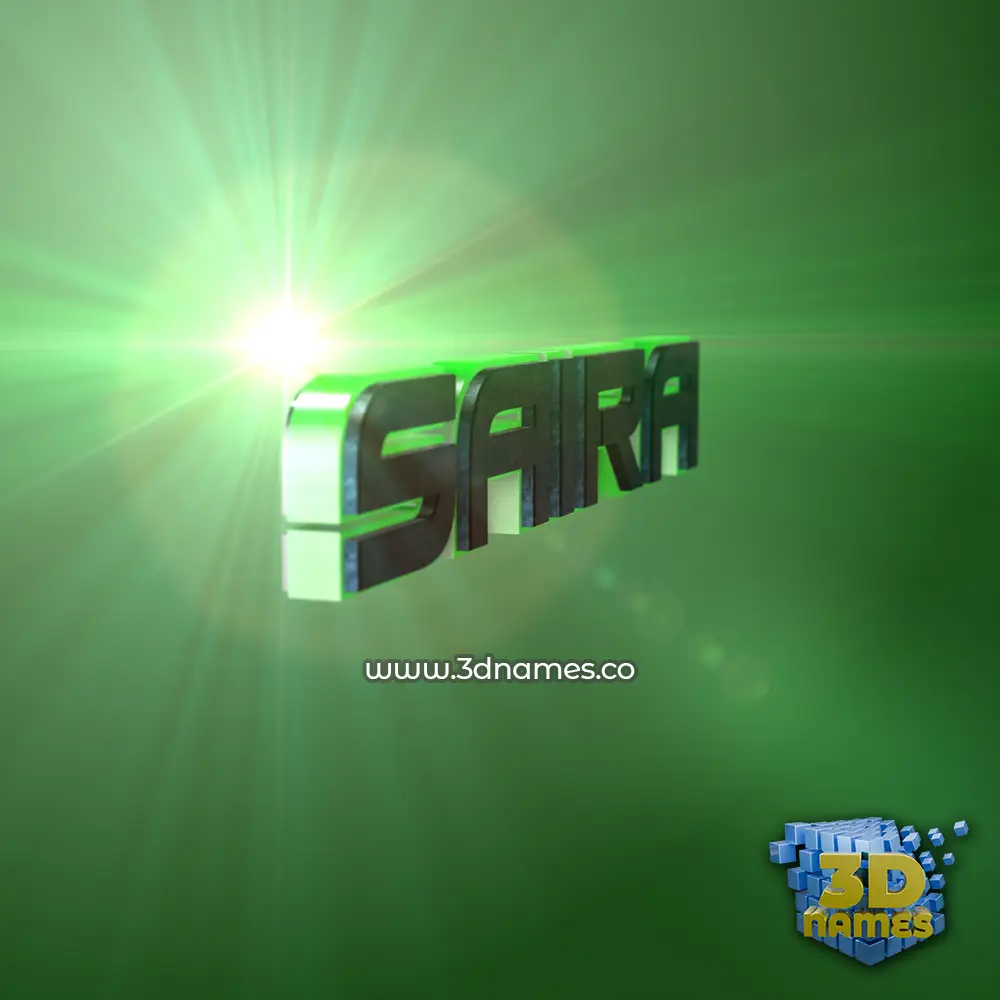 saira in Green Light style - 3D name wallpaper