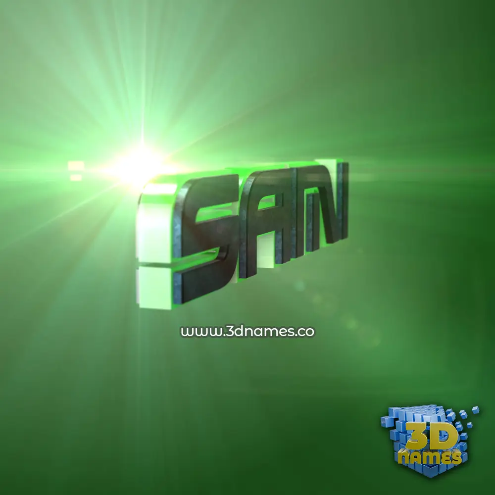 sami in Green Light style - 3D name wallpaper