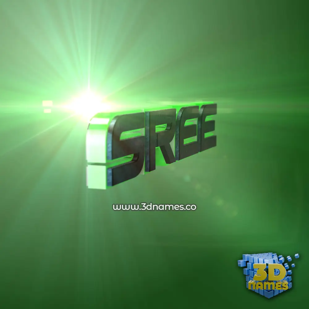 sree in Green Light style - 3D name wallpaper