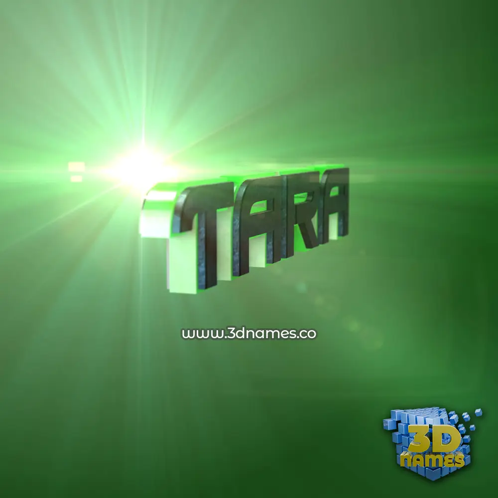 tara in Green Light style - 3D name wallpaper
