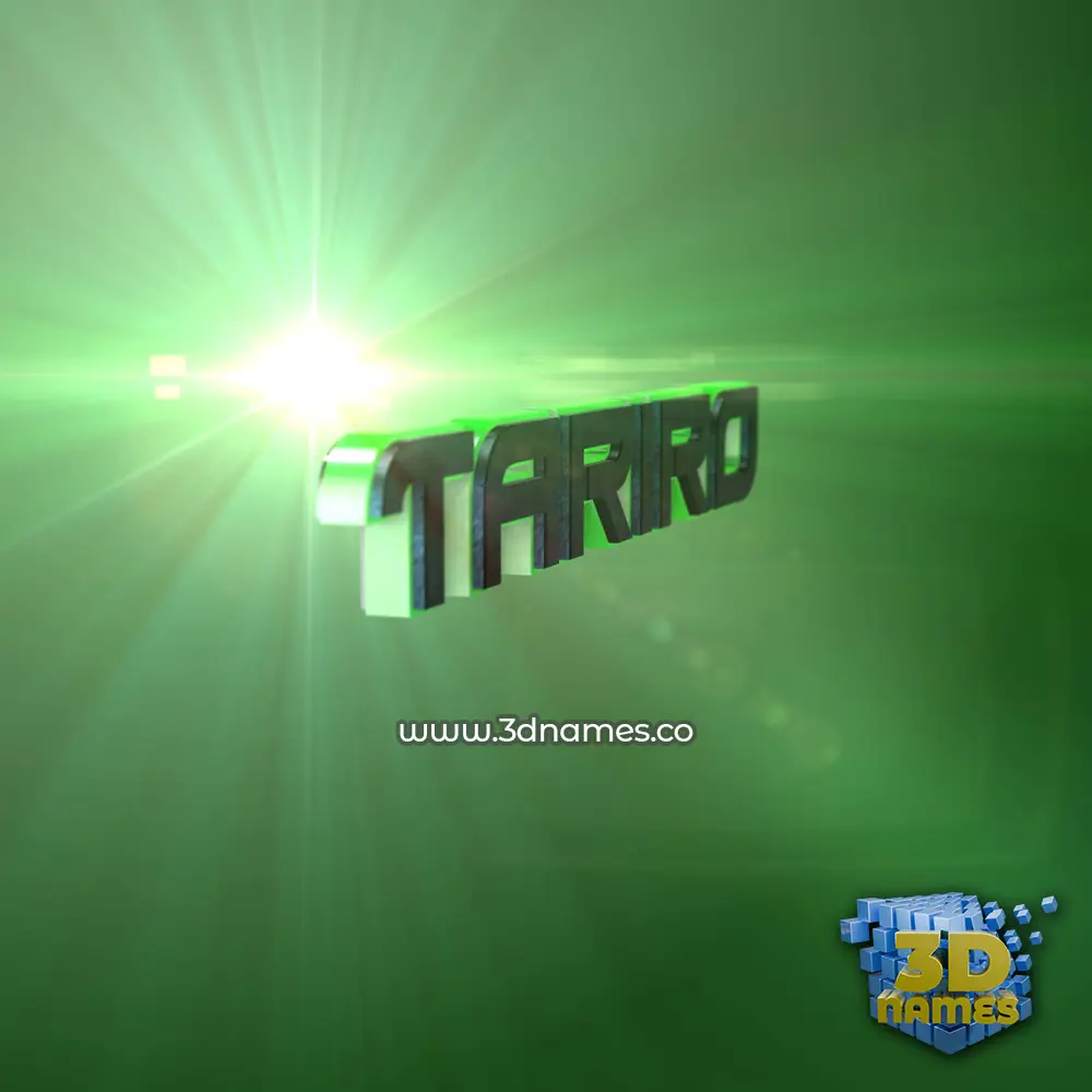 tariro in Green Light style - 3D name wallpaper