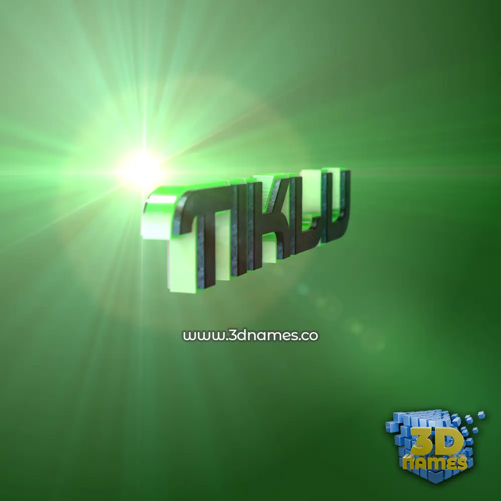 tiklu in Green Light style - 3D name wallpaper